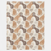 Einzigartige Boho-Formen Rust Ivory Beige Decke Ge (Vorderseite)