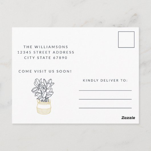 Einzigartige Boho-Häuser - Wir haben eine neue Adr Postkarte (Rückseite)