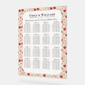 Einzigartige Boho-Hochzeitssitzpläne mit Tulpen Acrylschild (Winkel)