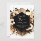 Einzigartige Boho-Rustikale Hochzeit Save The Date (Vorderseite)