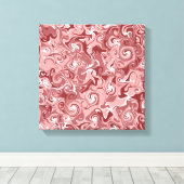 Einzigartige bordeauxfarbene abstrakte Kunst Leinwanddruck (Insitu (Holzboden))