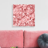 Einzigartige bordeauxfarbene abstrakte Kunst Leinwanddruck (Insitu (Wohnzimmer))