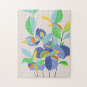 Einzigartige botanische Abstrakte Wasserfarben Kun Puzzle (Vertikal)