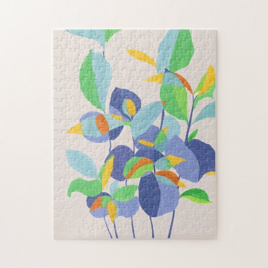 Einzigartige botanische Abstrakte Wasserfarben Kun Puzzle (Vertikal)