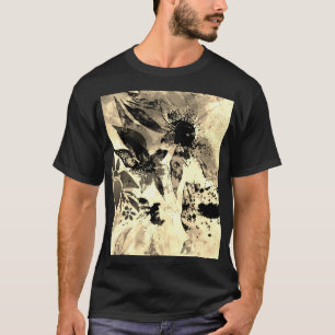 Einzigartige botanische Artistische Golden Tropica T-Shirt