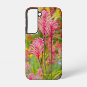 Einzigartige botanische rosa Känguru-Pfoten-Blume Samsung Galaxy Hülle