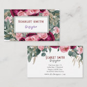 Einzigartige botanische, rustikale Blume2 Visitenkarte (Vorne/Hinten)