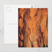 Einzigartige braune abstrakte Marmor verflüssigte Postkarte (Vorne/Hinten)