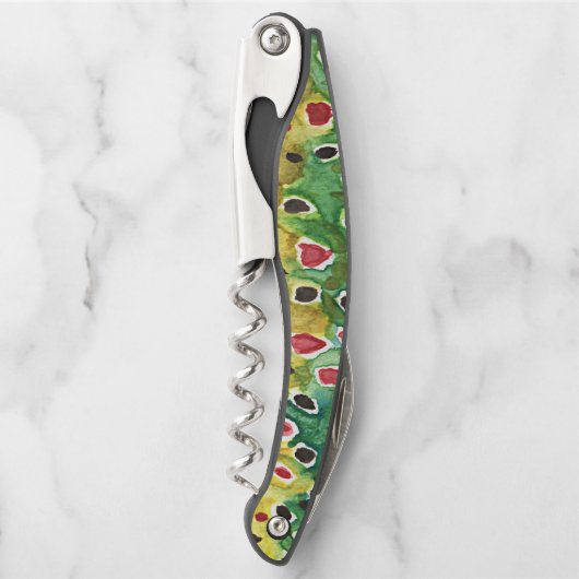 Einzigartige Braunfisch-Fische Kellnermesser (Vorderseite)