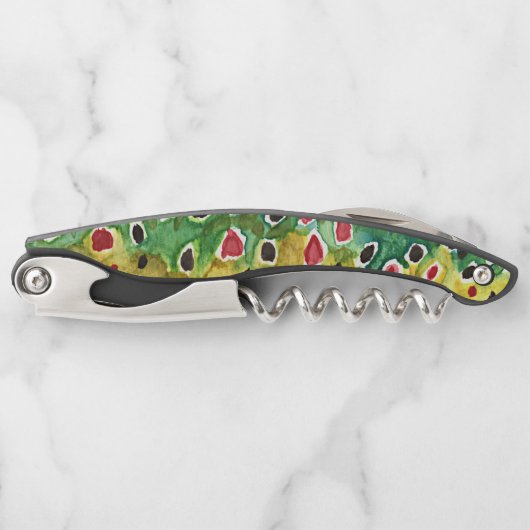 Einzigartige Braunfisch-Fische Kellnermesser (Vorderseite)