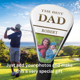 Einzigartige Bronze Metallic Look BEST VATER Name Golf Headcover