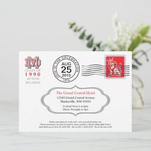 Einzigartige "Buchstabe-" Einladung (Stehend Vorderseite)