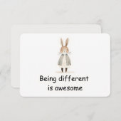 Einzigartige Bunny Woodland Animal Affirmation Car Einladung (Vorne/Hinten)