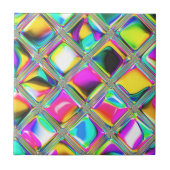 Einzigartige bunte Keramik-Fliese Fliese (Vorderseite)