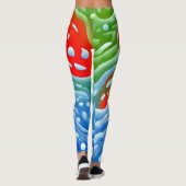 Einzigartige bunte "Ratti_Creative_Arts" Leggings (Rückseite)