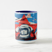 Einzigartige, bunte sowjetische Tasse des (Zentrum)