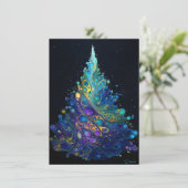 Einzigartige bunte Weihnachtskarten Feiertagskarte (Stehend Vorderseite)