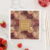 Einzigartige Burgundy Gold Boho Wedding Cloud Napk Serviette (Beispiel)