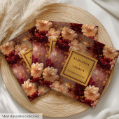 Einzigartige Burgundy Gold Boho Wedding Cloud Napk Serviette