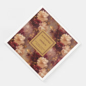 Einzigartige Burgundy Gold Boho Wedding Cloud Napk Serviette (Ecke)