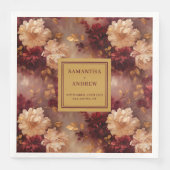 Einzigartige Burgundy Gold Boho Wedding Cloud Napk Serviette (Vorderseite)