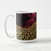 Einzigartige Burgundy Leopard Spots Kaffeetasse (Links)