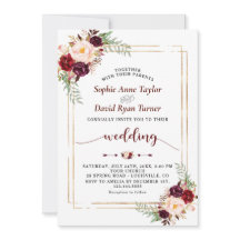 Einzigartige Burgundy Marsala Floral Handwriting W