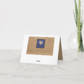 Einzigartige Burlap Dankeschön-Karte mit Herz Dankeskarte (Rückseite)