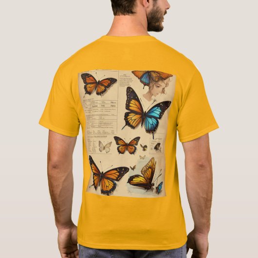 "Einzigartige Butterfly Design-T - Shirt | Beautif (Rückseite)