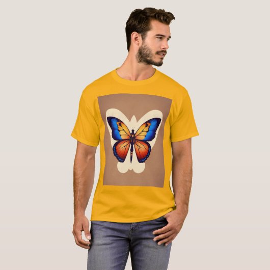 "Einzigartige Butterfly Design-T - Shirt | Beautif (Vorne ganz)