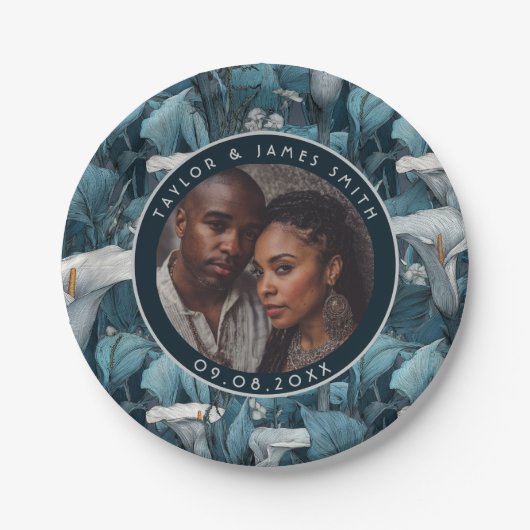 Einzigartige Calle Lilies Teller für den Junggesel (Vorderseite)