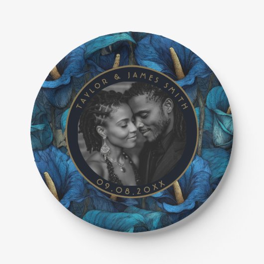 Einzigartige Calle Lilies Teller für einfache Hoch (Vorderseite)