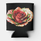 Einzigartige Candy Cane Rose Design Blume Dosenkühler (Vorderseite)