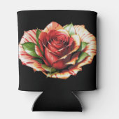 Einzigartige Candy Cane Rose Design Blume Dosenkühler (Rückseite)