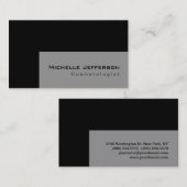 Einzigartige, charmante schwarz-graue Strickkarte Visitenkarte (Vorne/Hinten)