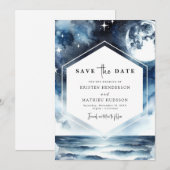 Einzigartige Chic Moonlit Hochzeit Save The Date (Vorne/Hinten)