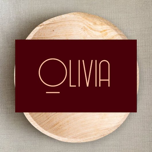 Einzigartige Chic Red & Blush Pink Script Visitenk