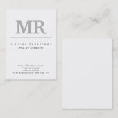 Einzigartige Chubby Modern Gray White Business Car Visitenkarte (Vorne/Hinten)