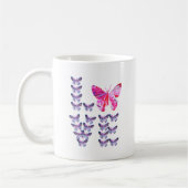 einzigartige Collage Art BUTTERFLIES Schreibweise Kaffeetasse (Links)