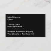 Einzigartige Coole Kfz-Visitenkarten Visitenkarte (Rückseite)