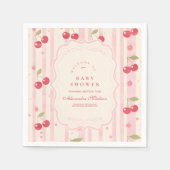 Einzigartige Coquette Cherry auf Top Baby Dusche Serviette (Vorderseite)