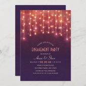 Einzigartige Creative String Lights Engagement Par Einladung (Vorne/Hinten)