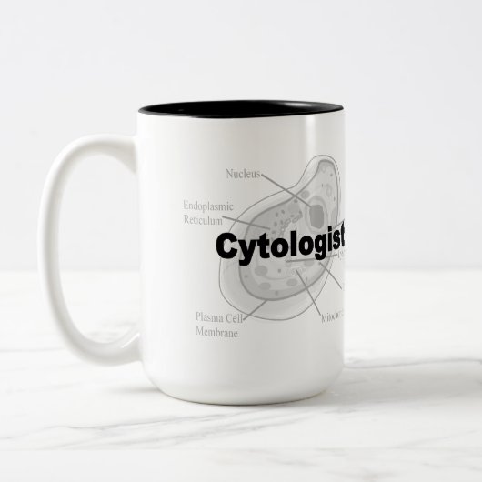 Einzigartige Cytologist-Geschenke Zweifarbige Tasse (Links)