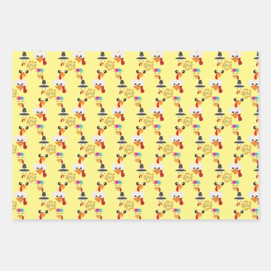 Einzigartige Design-Erntedank-Dekorationen Geschenkpapier Set (Vorderseite)