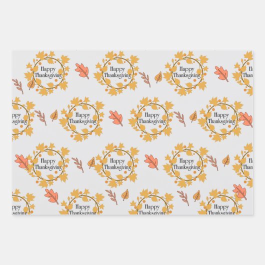 Einzigartige Design-Erntedank-Dekorationen Geschenkpapier Set (Vorderseite 3)