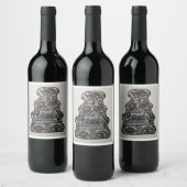 Einzigartige Designer-Weinflasche Weinetikett (Flaschen)