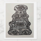 Einzigartige Designer-Weinflasche Weinetikett (Einzelnes Label)