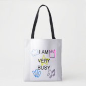 Einzigartige Designs Ich bin sehr beschäftigt Tasche (Vorderseite)