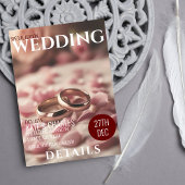 Einzigartige Details zum Custom Magazine Style Hoc Einladung