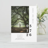 Einzigartige Digital Boho Chic Wedding Save The Date (Stehend Vorderseite)